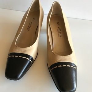 Classic St. John's `Contrast Leather Pumps